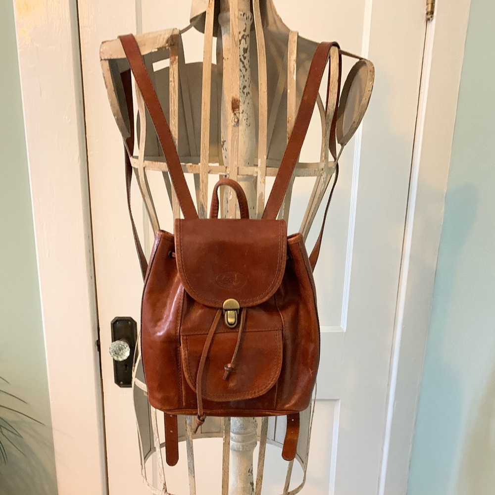 Leather backpack